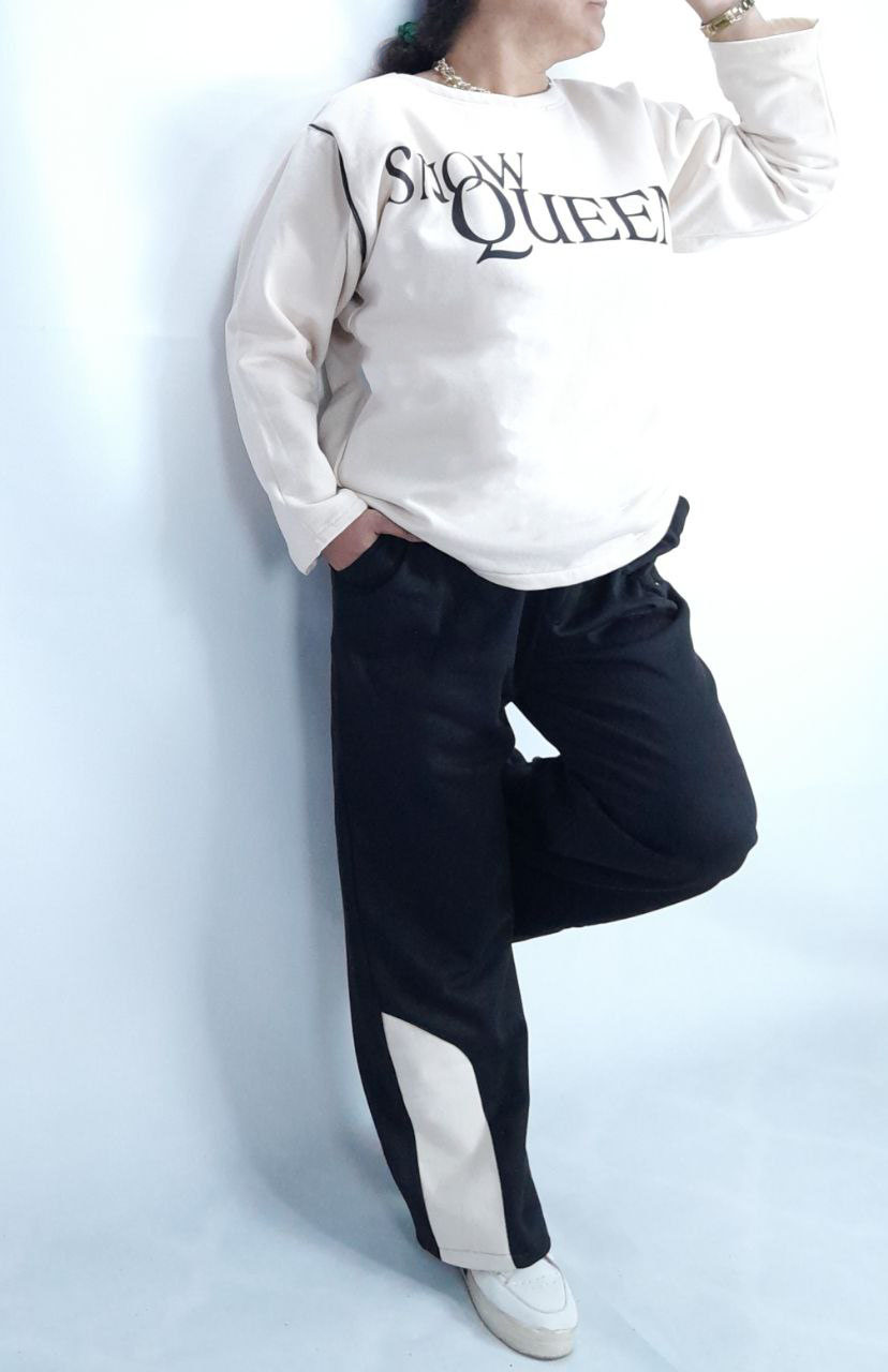 ست دورس   شلوار یقه گرد   